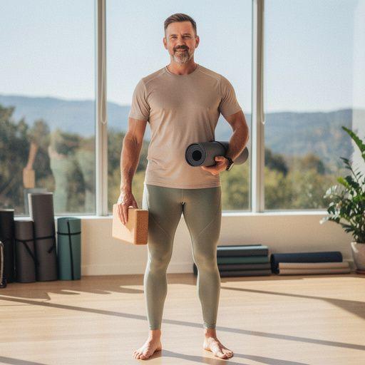 Carteles decorativos en una clase de yoga, enfatizando la importancia de la comunidad y el apoyo.